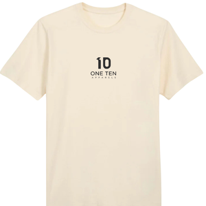 เสื้อยืดผู้ชายสีธรรมชาติ น้ำหนักปานกลาง ผ้าฝ้ายพรีเมียม แขนสั้น สวมใส่สบาย ระบายอากาศได้ดี เสื้อลำลอง เสื้อเปล่า รับสั่งทำ - Product Image 1