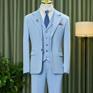 Traje de 3 Piezas para Hombre, Corte Slim Fit, para Bodas, Negocios, Casual, para Reuniones y Eventos - Product Image 1