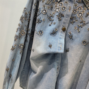 Chemises en jean pour femmes, manches longues, coupe classique, style vintage décontracté, été, séchage rapide, respirant, streetwear de haute qualité - Product Image 5