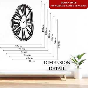 Horloge murale noire de style antique pour cuisine, chambre, bureau et école, ajoute un attrait décoratif classique et intemporel à la décoration murale, en provenance d'Inde. - Product Image 2