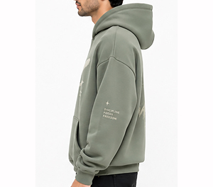 Luxury Black Designer <b>Pullover</b> Hoodie <b>for</b> <b>Men</b> Oversized Heavyweight Cotton Winter Streetwear Fashion Warm Sweatshirt - Product Image 5