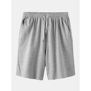 Shorts Bermuda en Coton Noir Uni pour Hommes avec Cordon de Serrage, Vêtements Décontractés, Shorts Courts pour Hommes, Shorts de Sport pour Hommes, Shorts de Course pour Hommes - Product Image 2