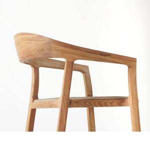 Silla de Comedor Ergonómica, Duradera y Ecológica de Madera Maciza, Estilo Moderno Minimalista, con Cojín Tapizado para Uso en Hostelería - Product Image 6