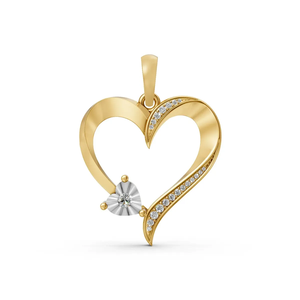 Colgante de Corazón de Diamante Cultivado en Laboratorio de Oro de 10K, Diseño Solitario con Pavé, Certificado IGI, Joyería Fina de Lujo, Regalo para Mujer, Personalizado - Product Image 5