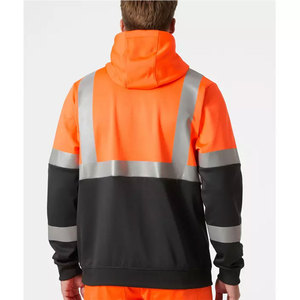Men's Hi Vis Safety Hoodies Sweatshirt Two Tone Winter Polyester Construction Reflective Workwear Safety Hoodies - Product Image 6
