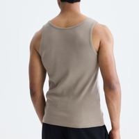 Chemise de sport pour homme sans manches en maille blanche 100% coton, séchage rapide, respirante, pour la salle de sport, l'entraînement et le fitness