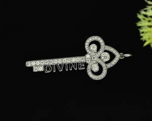 Minimalist <b>Locket</b> Key Pendant 925 Sterling <b>Silver</b> Rapper Hip-hop Fashion Jewelry Custom Letter Name Logo Moissanite Rhodium Gold - Product Image 3