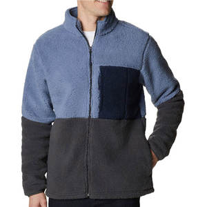 Chaqueta Unisex de Lona con Forro Polar Sherpa, Cuello Alto, Cierre de Cremallera, Diseño de Parches, Abrigo de Invierno, Servicio OEM, Chaquetas para Hombre - Product Image 5
