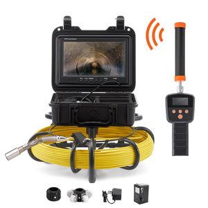 Localizzatore 512Hz, Endoscopio Industriale 164 Ft/50 m, Telecamera per Ispezione Tubi 9'' con Funzione DVR, 12 LED Regolabili, Telecamera IP68 per Fognature - Product Image 4