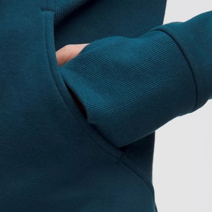 Chaqueta de forro polar con capucha y cremallera completa para mujer, color verde bosque, personalizada, de poliéster tejido, ropa deportiva para gimnasio, yoga, correr, entrenamiento, otoño - Product Image 4