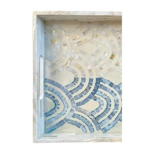Plateau de service de luxe en nacre, fait main, incrusté de coquillages, plateau décoratif pour la maison, l'hôtel, le restaurant, pour le service et les cadeaux - Product Image 3
