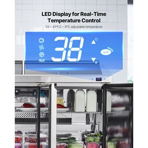 ตู้เย็นครัวเชิงพาณิชย์ขนาด 72 นิ้ว 18.7 คิว โต๊ะเตรียมอาหารแช่เย็น Ft Sandwich Prep Mega Top สำหรับ 18 ถาด ความจุ 18.7 คิวบิกฟุต - Product Image 5