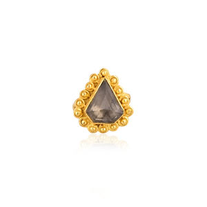 Stylish Pyrite & <b>Crystal</b> Doublet Gemstone <b>Ring</b> Handmade Fashion Jewelry for Women - Product Image 1