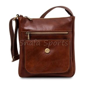 Sac à bandoulière vintage en cuir véritable pour homme et femme, usage quotidien, affaires, décontracté, mode, durable, haute qualité - Product Image 4