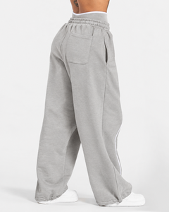 Conjunto Deportivo de Dos Piezas para Mujer con Cremallera y Líneas en Contraste, Chaqueta de Corte Holgado y Pantalones de Pierna Ancha, Ropa al Por Mayor - Product Image 6