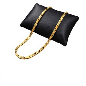 Chaîne à maillons Lotus en or massif 22 carats, 19 grammes, bijoux de corps en or véritable pour hommes et femmes, taille ajustable, or jaune classique, cadeau de mariage, usage quotidien - Product Image 2