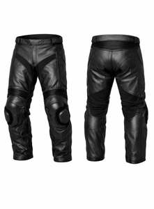 Pantalon de course en cuir noir respirant et à séchage rapide, grande taille - Product Image 1