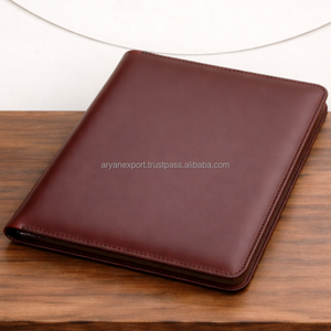 Western Tooled <b>Leather</b> Portfolio <b>Folder</b> with Hairon Inlay Premium Handmade Executive Organizer Trendy <b>A4</b> File Business Gifts - Product Image 4