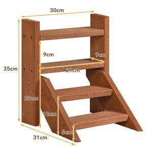Compact Easy Assembly Wooden <b>Plant</b> Stand for <b>Window</b> Balcony Desktop Succulent Seedling Pot Rack Display <b>Shelf</b> - Product Image 4