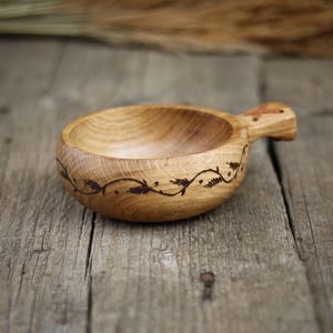 Wooden <b>Tea</b> <b>Cups</b> Round Minimalist Design Durable For Afternoon <b>Tea</b> - Product Image 2