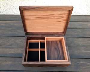 Caja de Madera Tallada de Lujo con Tapa Deslizante, Almacenamiento Ecológico Clásico para Joyas, Recuerdos, Tesoros, Objetos Vintage - Product Image 6