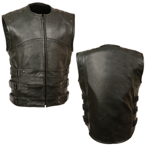 Nouvel arrivage : Gilet en cuir véritable pour la vente en ligne – Le meilleur gilet d'hiver en cuir de haute qualité pour l'extérieur, tendance et élégant. - Product Image 1