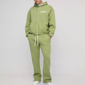 Conjunto de Sudadera con Capucha y Pantalones Cortos de Alta Calidad para Hombre 2026, Estilo Urbano, con Cremallera Completa, Logotipo Personalizado 3D para Estampado Puff, Cuello con Capucha, Tejido de Punto para Otoño - Product Image 5