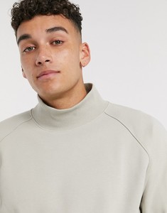 Pull à col roulé surdimensionné pour homme, couleur unie, tricot en coton, coupe décontractée, vêtements d'automne - Product Image 2
