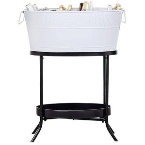 Cubo de metal ovalado de última tendencia para vino, cubo de hielo de hierro galvanizado, cubo de hojalata liso para cerveza, cubo de vino ovalado, tamaño personalizado - Product Image 2