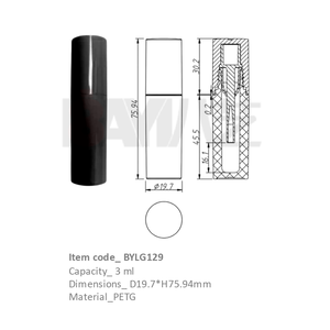 Tubes en plastique avec logo personnalisé, tube rond pour correcteur, gloss à lèvres, emballage cosmétique - Product Image 1