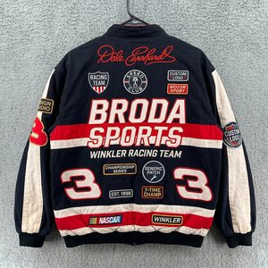 Personalized Wholesale OEM 100% Cotton Plus Size Custom Embroidery Patch Motorcycle Nascar Riding Vintage <b>Racing</b> <b>Jacket</b> For Men - Product Image 3