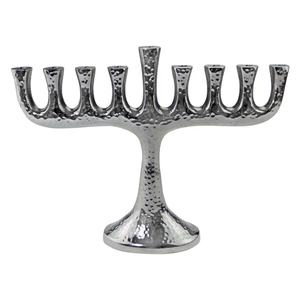Nouvel arrivage Menorah à 9 bras personnalisée Étoile en argent massif David Hanukkah Festival Bougeoir Lanternes en métal faites à la main Pots - Product Image 5
