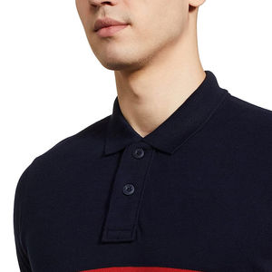 เสื้อโปโลพรีเมียมสำหรับผู้ชาย ผ้าโพลีเอสเตอร์ คอริบบ์ รับผลิตแบบ OEM ODM ขายส่ง เสื้อลำลอง ปักโลโก้ตามแบบที่ต้องการ - Product Image 6