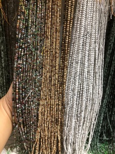 Natural Pink Rose Quartz Rondelle Faceted Top Grade Loose Gemstones 8 Strand 100-120 Cts 0.45-0.50mm Drill Hole Jewellery Making - Product Image 3