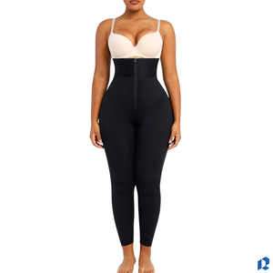 Women's Slim Fit Black Solid Firm Control Eco-Friendly High Compression Shapewear Export Quality Cotton Spandex Factory Direct - Product Image 6