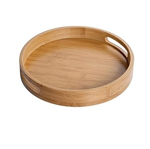 Bandeja de Madera Natural Hecha a Mano para Servir Alimentos, Bandeja de Madera de Mango de Última Moda para Uso en el Hogar, la Oficina y la Cocina - Product Image 5