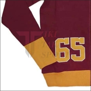 เสื้อคาร์ดิแกนถักปักลายคุณภาพสูงสำหรับทุกเพศ สวมใส่สบายในฤดูใบไม้ร่วงและฤดูหนาว ป้องกันรอยยับ คอลเลคชั่น Sororities แบบแพทช์เวิร์ค คอ halter - Product Image 4