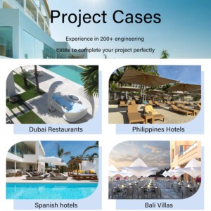 مجموعة أثاث للفنادق تشمل كراسي استلقاء للشاطئ والحدائق الخارجية، أسرّة شمسية خشبية لحمامات السباحة - Product Image 6