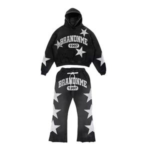 Conjunto Deportivo OEM 2026 con Efecto Desgastado para Hombre, Estilo Acampanado, Ropa Personalizada con Serigrafía, Pantalones Deportivos - Product Image 3