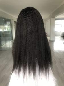 Yaki perruque droite 360 dentelle frontale HD perruques de <span class=keywords><strong>cheveux</strong></span> humains 360 pleine dentelle crépus droite dentelle avant perruques de <span class=keywords><strong>cheveux</strong></span> humains - Product Image 2