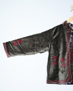 Veste en velours faite à la main, imprimée au bloc, respirante, tricotée, 100% coton, écologique, pour femme, motif floral ethnique, automne - Product Image 5