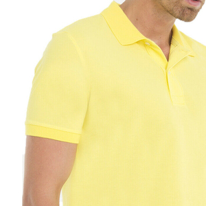 Men Polo <b>Shirt</b> 3/4 Sleeves Polyester Cotton Blend Fabric Button Up <b>Collar</b> <b>T</b> <b>shirt</b> - Product Image 1