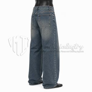 Jeans vintage délavés pour homme, coupe décontractée, jambe droite, pantalon en denim, streetwear décontracté - Product Image 4