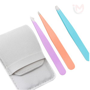 Pinzas Profesionales para Pestañas con Punta Inclinada de Acero Inoxidable, Ecológicas, con Mango Cómodo, Diseño Reutilizable y Estilo de Lujo - Product Image 1