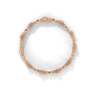 Rose Gold Plated Tennis <b>Bracelet</b> Oval and Square <b>Crystal</b> Cuff <b>Bracelet</b> Elegant Jewelry Gift - Product Image 3