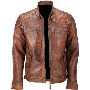 Veste en cuir classique pour homme, conçue pour un style intemporel et un confort au quotidien - Product Image 1