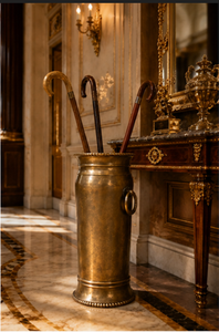 Antique Brass <b>Umbrella</b> <b>Stand</b> One-Sided Capacity Freestanding Holder for Hotel Lobby Decoration - Product Image 5