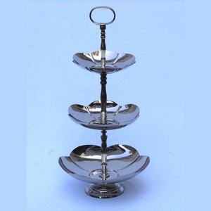Unique Style Customized Shape Hammered Design Aluminium Decorative <b>Cake</b> Stand For Christmas & Event Party Celebration 3 <b>Tier</b> - Product Image 4