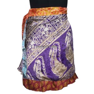 New <b>Gypsy</b> Hippie Boho Indian Retro Paisley Silk Casual Wrap Short <b>Skirt</b> Vintage Sexy Mini Sari <b>Skirt</b> Casual Summer Beachwear - Product Image 6