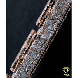 Colgante vertical de lujo AXB con diamante moissanita VVS talla baguette en plata de ley 925, joyería hip hop. - Product Image 3